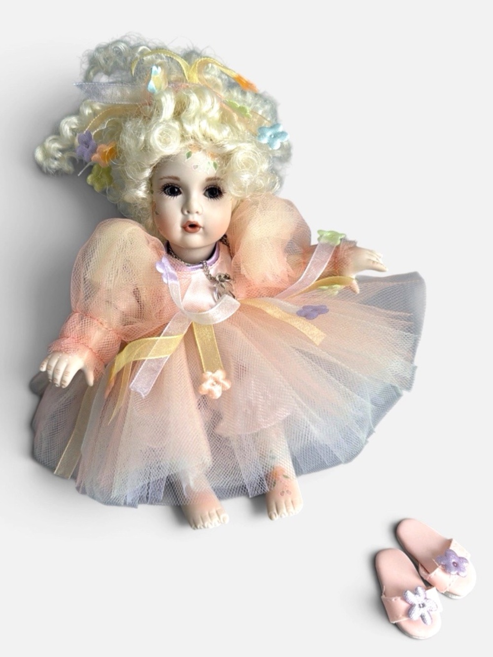 Marie Osmond Arabella Fairy Tot Porcelain Doll 2006 #793 Karen Scott 5.5”